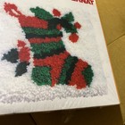 Vintage Bernat Christmas Stocking Latch Hook Rug Art  Made In Usa 12x12 Free     