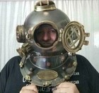 Brass Antique Diving Divers Helmet Mark V Us Navy Helmet Marine 18  Scuba Helmet