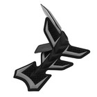 Motorcycle Sport Bike Gas Tank Pad Cover Decal Protector Sticker Black-gray
