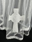 Girls First Communion Veil Celtic Cross Design