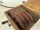 Antique Wood Telephone Ringer Box Bells Crank Five Bar Magneto