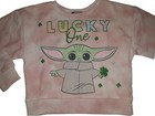 Star Wars Grogu Sweatshirt Mandalorian Baby Yoda Lucky Irish Xs 4 5 Girls New