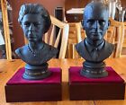 Royal Doulton Silver Wedding Anniversary Busts Queen Elizabeth Ii Prince Phillip