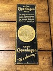 Original 1930s Vintage Copenhagen Snuff Tobacco Chew Sign Missing Cutter Usa