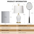 Modern Ceramic Table Lamps Set Of 2  23  Ceramic Lamps For Living Room  White