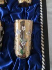 Vintage Czech Bohemian Gold Shotglasses Set Of 12