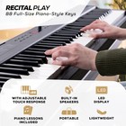 88 Key Keyboard Piano 480 Sounds Usb Midi Speakers Alesis Sheet Music Tablet