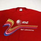 Vtg At t Bell Laboratories Tee Shirt Mens Xl Red Single Stitch Made In Usa