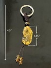 Feng Shui Yellow Citrine Pi Yao pi Xiu bi Xie Key Ring Chain Amulet