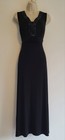 Precis Black Long Dress Uk 14 Beaded Neckline Evening Party Cocktail Sleeveless