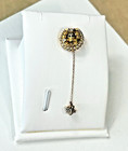 14k Solid Gold Delta Sigma Pi Fraternity Skull Vintage Lapel Pin 4 3g