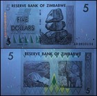 Zimbabwe 5 Dollars  2007  P-66  Unc