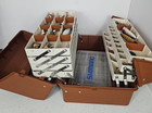 Vtg Lot Of 64 Lures  16 Of Are Heddon   Fenwick Wide Body 5 6 Fishing Tackle Box