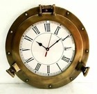 12 In Antique Nautical Navigation Marine Ship Porthole Brass Wall D  cor Clock