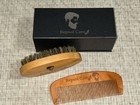 Repsol Care Beard Comb   Brush Grooming Kit Wood   Boar Bristle Beard Care Men