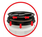 2 Black Paint Bucket Lid  Fits 5 Gal And 3 3 5 Gal Buckets  Air Tight Leak Proof