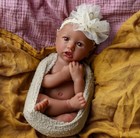 Full Body Silicone Reborn Baby Dolls -16inch Soft Realistic African American