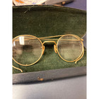 2 Pr Vintage Gold Filled Wire Rim Eye Glasses Spectacles And Cases John Lennon 