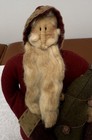 Vtg 2007 Honey   Me Primitive Rustic Santa Claus Doll 12    Tree Bells Retired