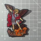 Archangel St Michael Patch Good Vs Evil God s Justice Embroidered Iron On 4x3 