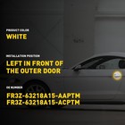 Fit 2015-2021 For Oxford White Mustang Driver Key Handle Cover Door Bezel Cap