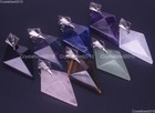 Natural Gemstones Amethyst Crystal Rhombus Pointed Healing Reiki Chakra Pendant