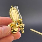 1 12 Scale Miniature Brass Wall Sconce Oil Lamp  Dollhouse Touchless Light