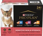 Purina Pro Plan Sensitive Skin   Stomach Classic Favorites Wet Cat Food 24 Cans   