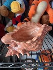 Large Vintage Atlantic Mold Ceramic Conch Sea Shell Planter vase beach Decor