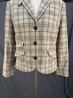 Nwt L l  Bean Multi Color Blazer Wool Blend Twill Jacket Women   s 14r