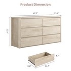 6-drawers Dresser For Bedroom Chest Of Drawers Wood Storage Cabinet Organizer