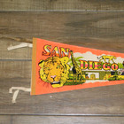 Vintage 1960s San Diego Zoo California Travel Tourist Souvenir 27 X 9 Pennant