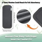 Wegreeco Reusable Soft 5 Layers 12 Pack Charcoal Inserts For Baby Cloth Diaper h