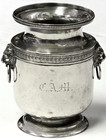 Antique Gorham Sterling Silver Small Vase Lion Head Handles Urn Mono