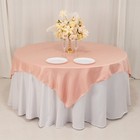 Dusty Rose Satin 72x72  Square Table Overlay Smooth Finish Party Decorations