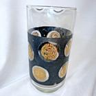 1 Vintage Libbey Coin Martini Pitcher Black   Gold