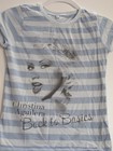 Christina Aguilera Back To Basics Blue Stripe T-shirt Rock   Pop Size S