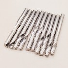 10pcs 4mm Shank Single Flute Carbide Spiral End Mill Cutter Cnc Router Bits 