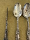 Charter Oak 3 Table Serving Spoons knife 1906 Rogers Silverplate W monograms