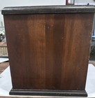 Vintage Art Deco Wood Humidor Cabinet Copper Lined 12  Burl Veneer 12 5lb