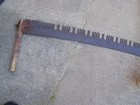 Barn Antique Primitive 2 Two Man Crosscut Logging Saw 67  Blade Log Tool   Old