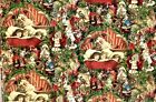 Christmas Gifted Line Gift Wrap Paper Victorian Vintage Santa Crafting 2 Sheets