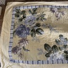 Vintage Laura Ashley Linley Yellow blue Floral Quilted Standard Shams Pair 2