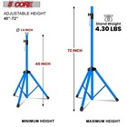 5core Speaker Stand Pair Tripod Tall Adjustable 72 Inch Dj Studio Monitor Stands