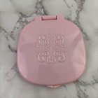 Vintage 80s Slim-fold Two Way Make Up Mirror Pink Magnifying Folding In Box