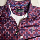 Nwt William Murray Golf Women s Small Burgandy Geometric 1 4 Zip Pullover Shirt