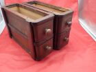 Antique Singer Treadle Sewing Machine Cabinet 4 Wood Drawers 2 Sets Of 2 Drawers