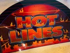 Slot Machine Casino Advertising Sign Vtg Poker Room 21x13 Bally Hot Lines Bmc5