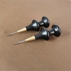 Ebony Blackwood Handle Leather Craft Sewing Round Hole Overstitch Awl Diy Tool