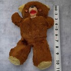 Vtg 11    Teddy Bear Plastic Mouth Nose Orange Eyes Plush Stuffed Animal Loved